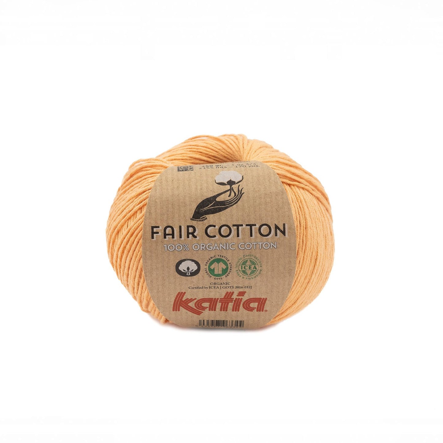 Katia Fair Cotton breigaren licht oranje – zachte katoen voor brei- en haakprojecten