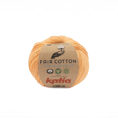 Katia Fair Cotton breigaren licht oranje – zachte katoen voor brei- en haakprojecten
