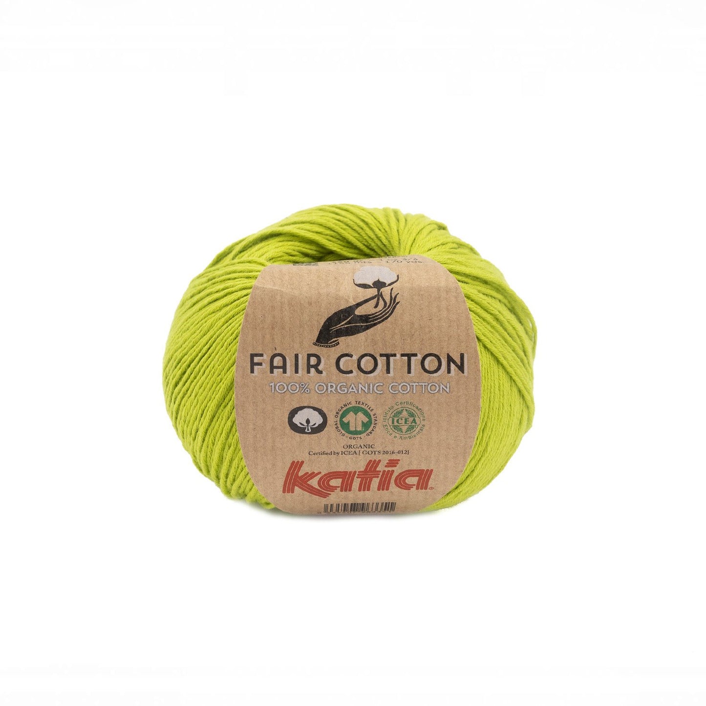 Katia Fair Cotton haakgaren pistache – duurzaam katoen voor gevoelige huidjes