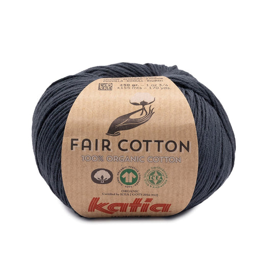 Katia Fair Cotton breigaren antraciet – biologisch katoen voor zachte creaties