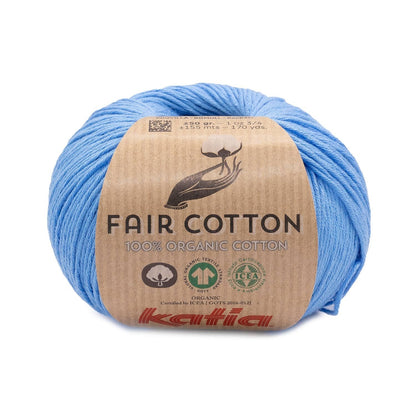 Katia Fair Cotton breigaren blauw – zachte katoen voor brei- en haakprojecten