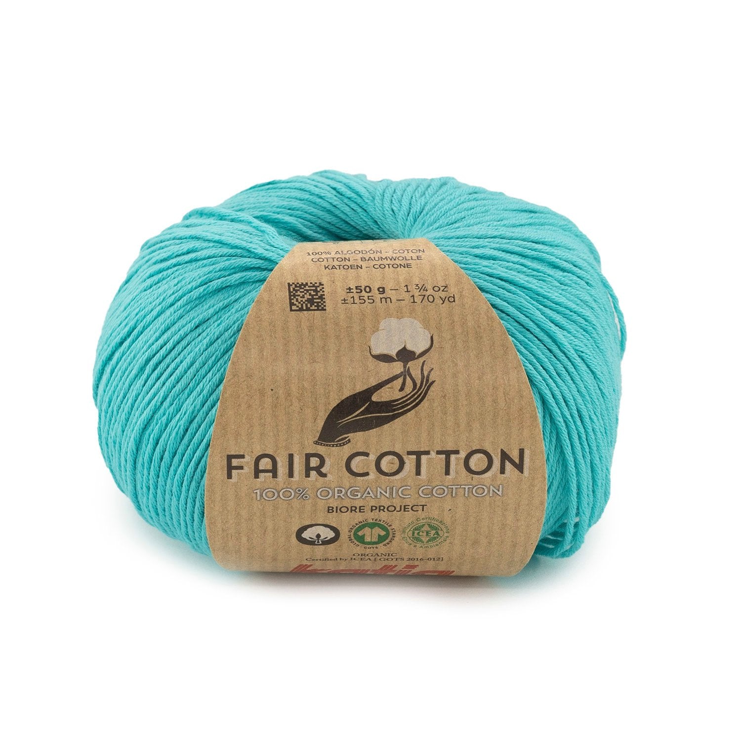 Katia Fair Cotton breigaren turquoise – biologisch katoen voor zachte dekens