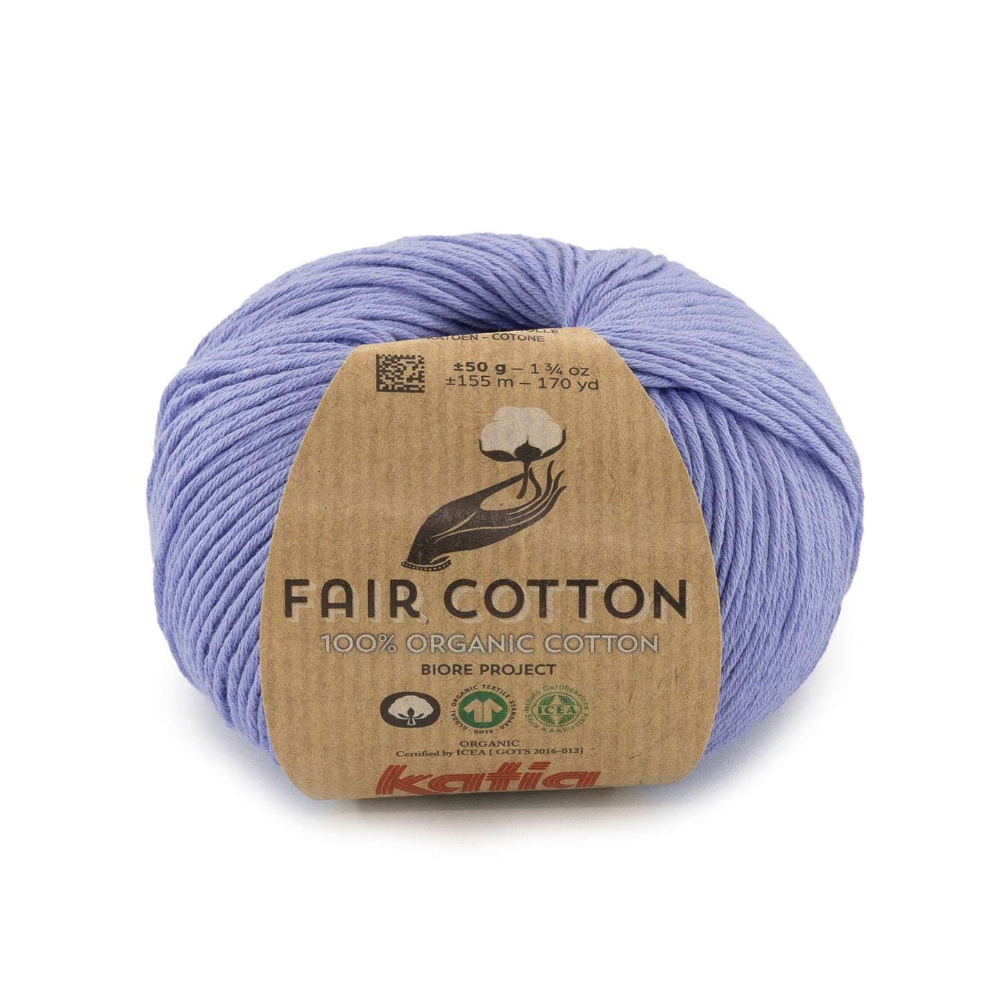 Katia Fair Cotton haakgaren violet – milieuvriendelijk katoen voor comfortabele projecten