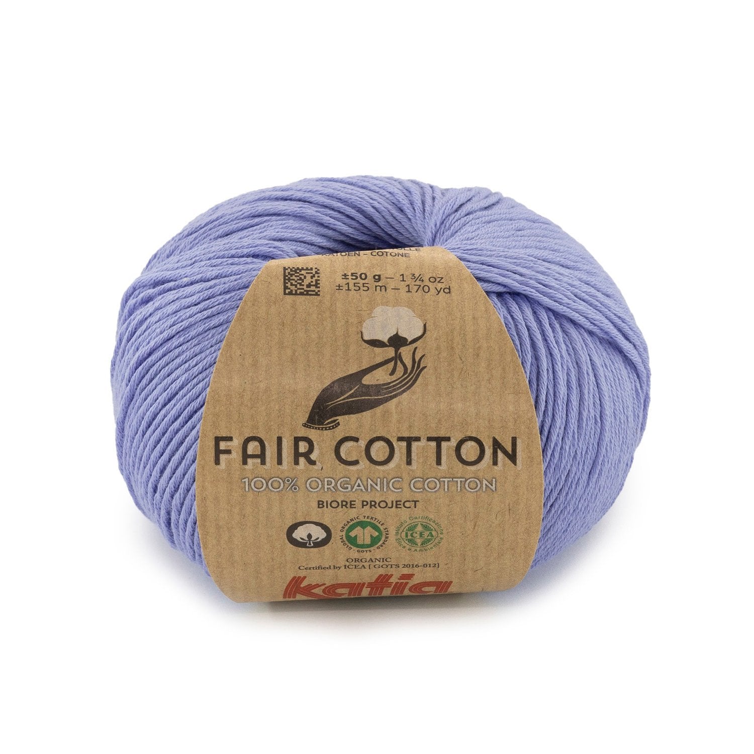 Katia Fair Cotton haakgaren violet – milieuvriendelijk katoen voor comfortabele projecten