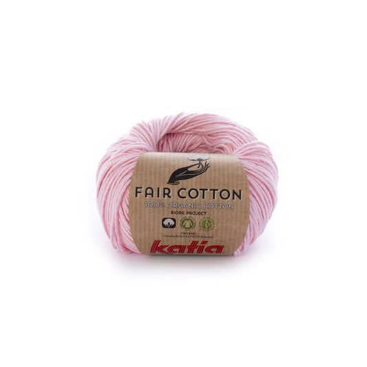 Katia Fair Cotton breigaren baby roze – milieuvriendelijk katoen voor comfortabele kleding