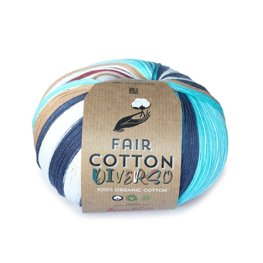 Katia Fair Cotton Diverso breigaren kleur 400 – unieke kleurenmix voor creatieveling breiers