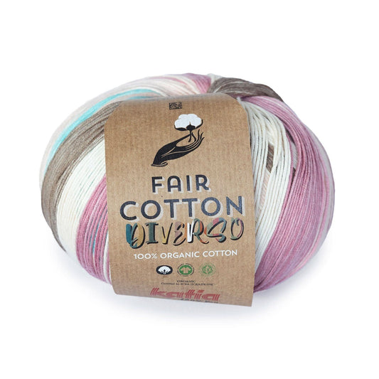 Katia Fair Cotton Diverso breigaren kleur 403 – kleurrijke breigaren voor unieke creaties