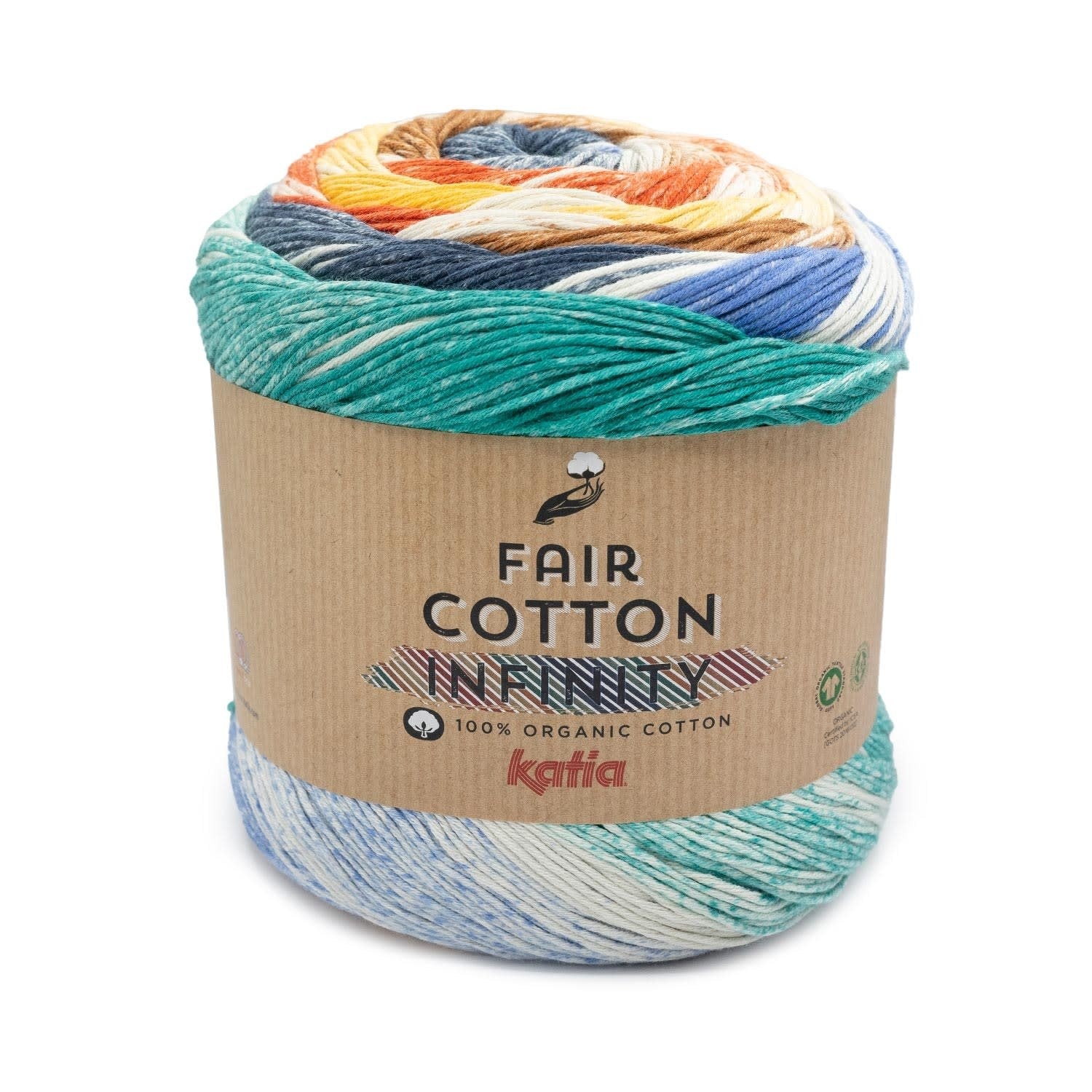 Katia Fair Cotton Infinity kleur 104 – Duurzaam katoengaren met GOTS-keurmerk voor breien en haken