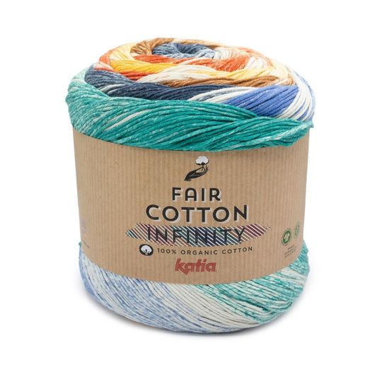 Katia Fair Cotton Infinity kleur 104 – Duurzaam katoengaren met GOTS-keurmerk voor breien en haken