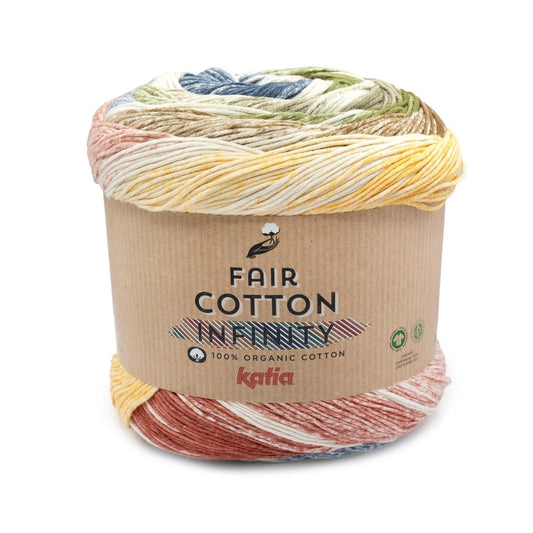 Katia Fair Cotton Infinity kleur 107 – Duurzaam katoengaren met GOTS-keurmerk voor breien en haken