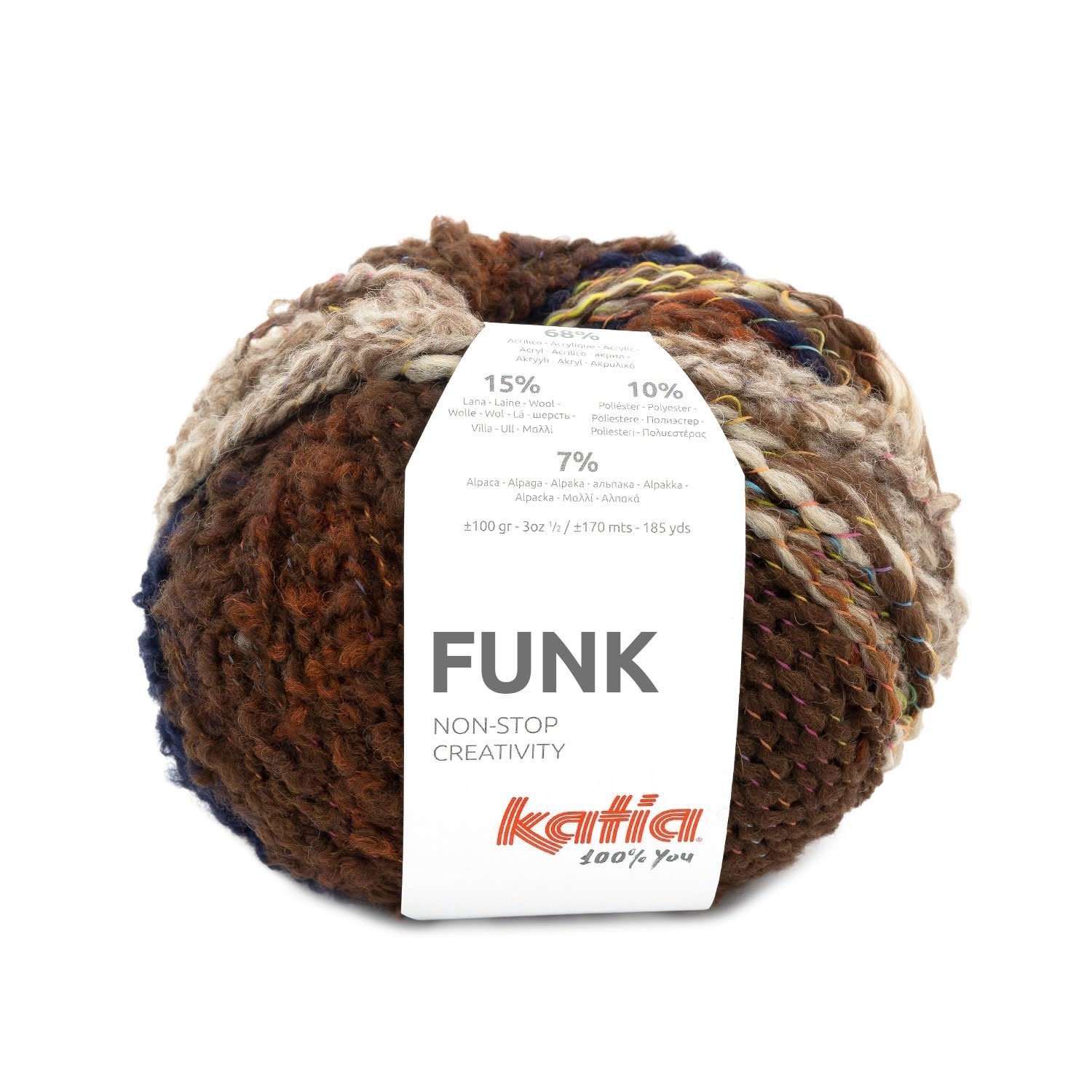 Katia Funk breigaren in kleur 74 - multitextuur-effect voor moderne projecten