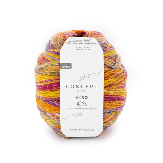 Katia Hiro breigaren in kleur 201 - luxe Merino wol & zijde garen