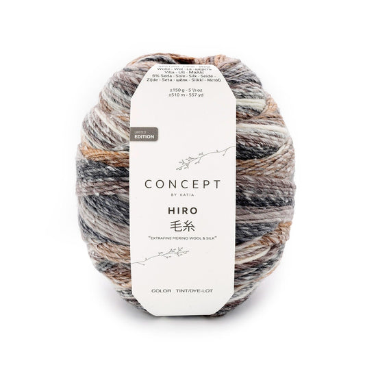 Katia Hiro breigaren in kleur 203 - luxe Merino wol & zijde garen