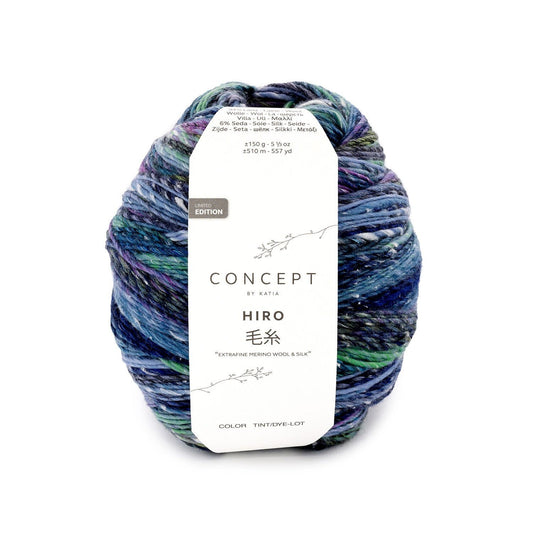 Katia Hiro breigaren in kleur 205 - luxe Merino wol & zijde garen