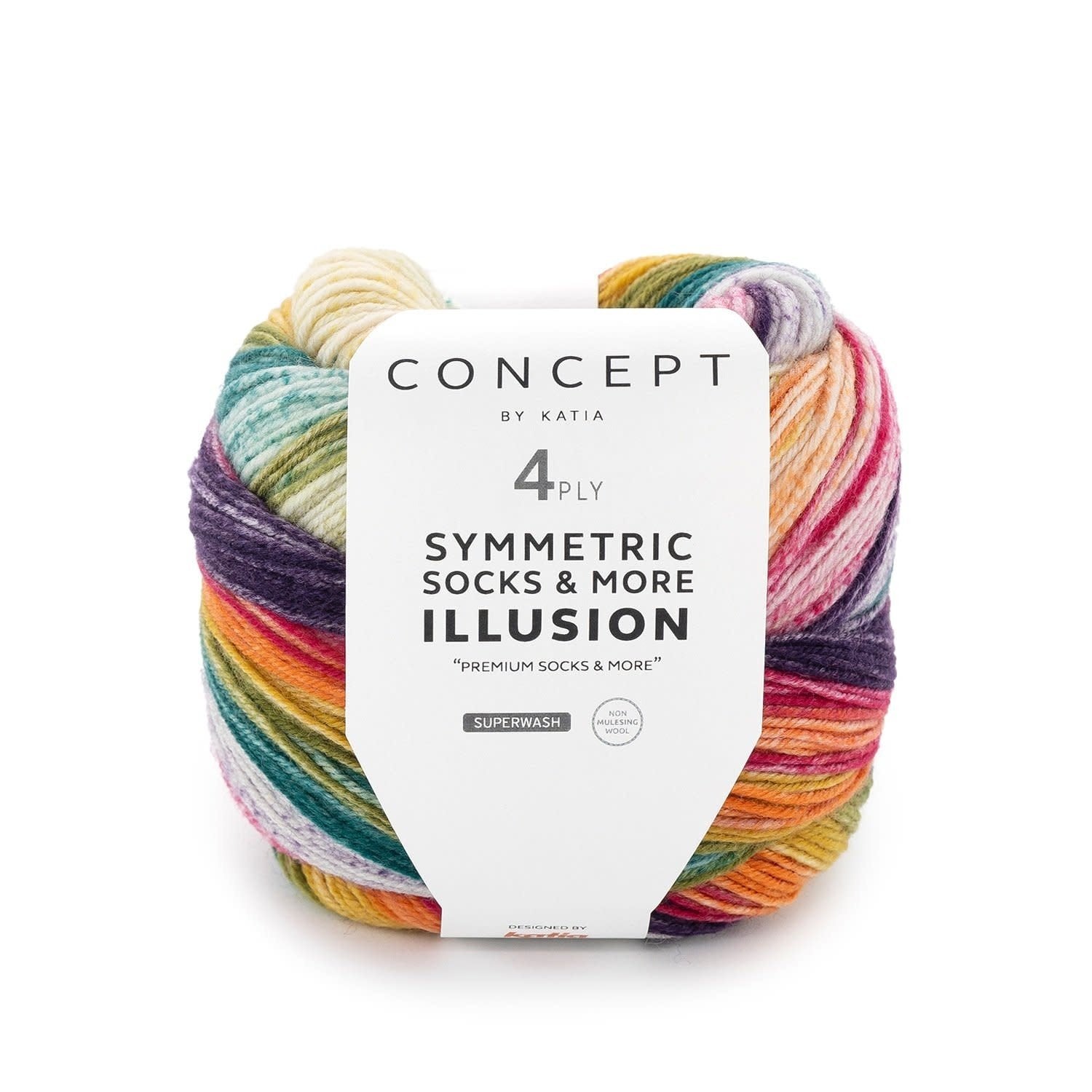 Katia Illusion Symmetric Socks 71 – 4-draads sokkengaren voor identieke sokken