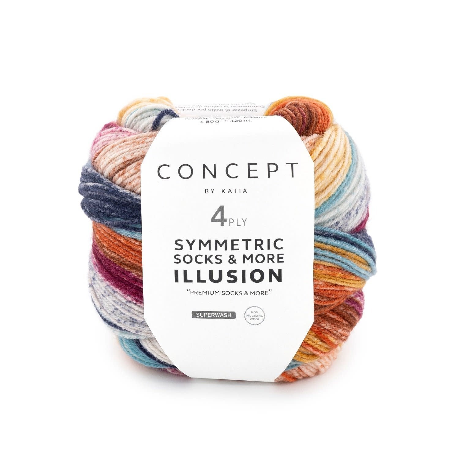 Katia Illusion Symmetric Socks 72 – 4-draads sokkengaren voor identieke sokken