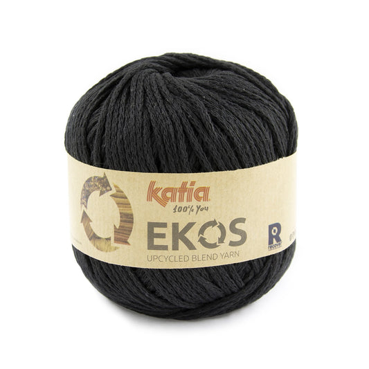 Katia New Ekos breigaren zwart – stevig garen voor breien en haken