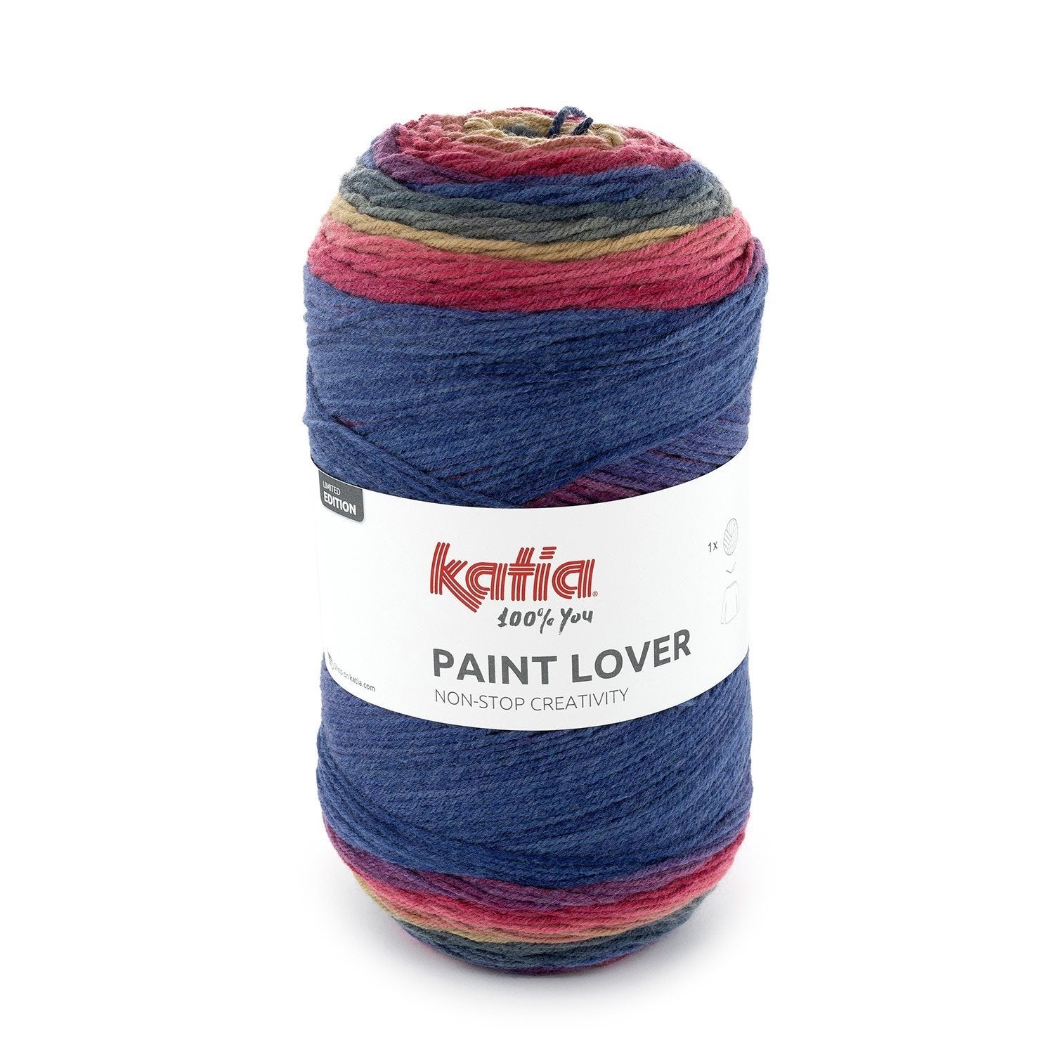 Katia Paint Lover breigaren kleur 504 – Wol-acryl mengsel met speels kleurverloop
