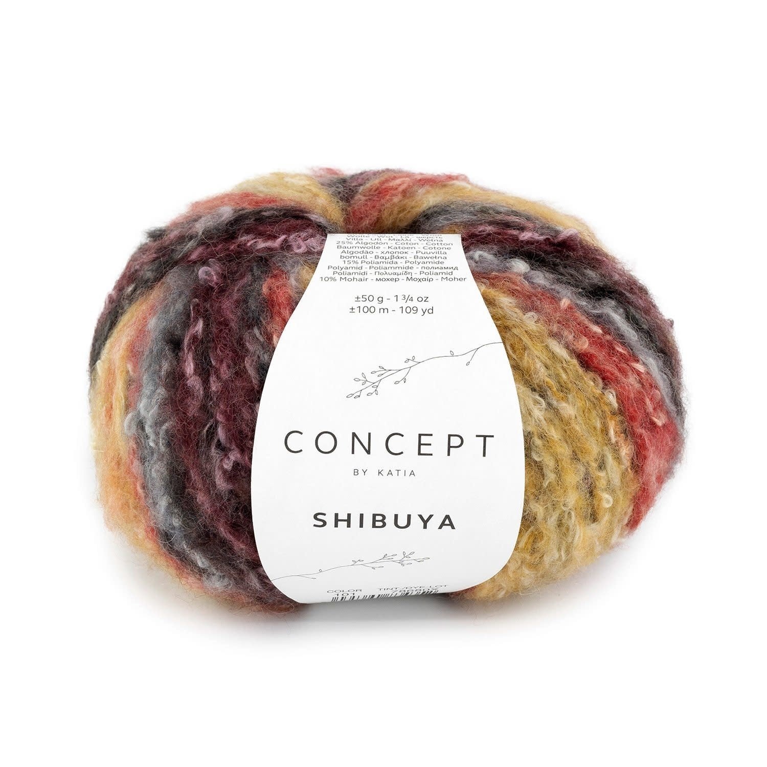 Katia Shibuya wol- en haakgaren in Rood-Roest Bruin-Grijs – ideaal voor warme projecten