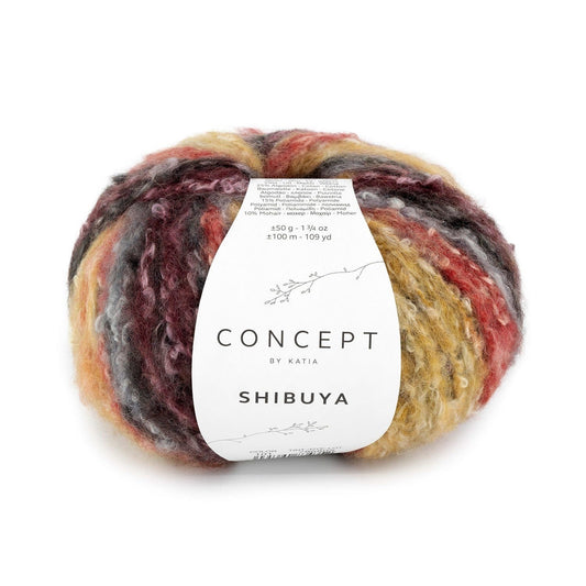 Katia Shibuya wol- en haakgaren in Rood-Roest Bruin-Grijs – ideaal voor warme projecten