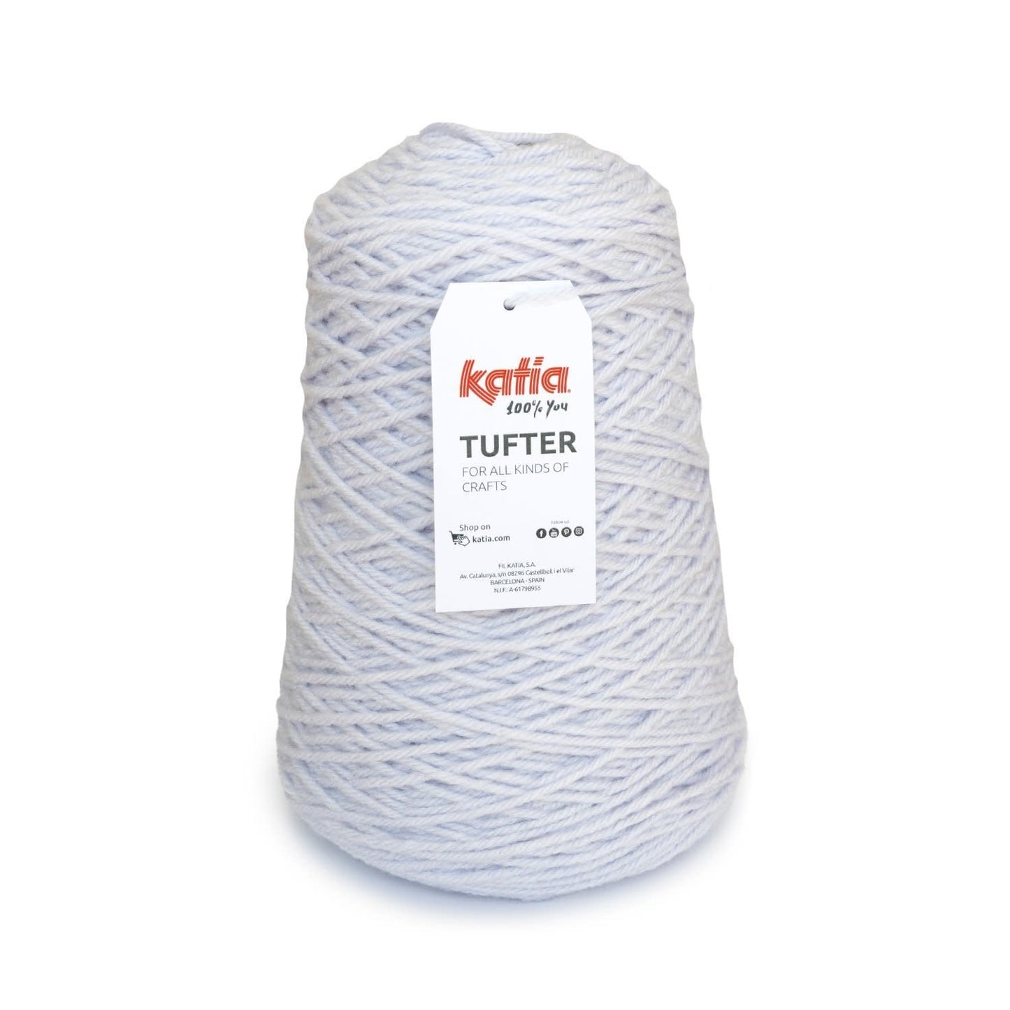 Katia Tufter breigaren in mauve - stevig acryl-wol mengsel voor tuften en breien