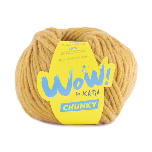 Katia WOW Chunky breigaren in oker - 75% wol, 15% wol, 10% alpaca