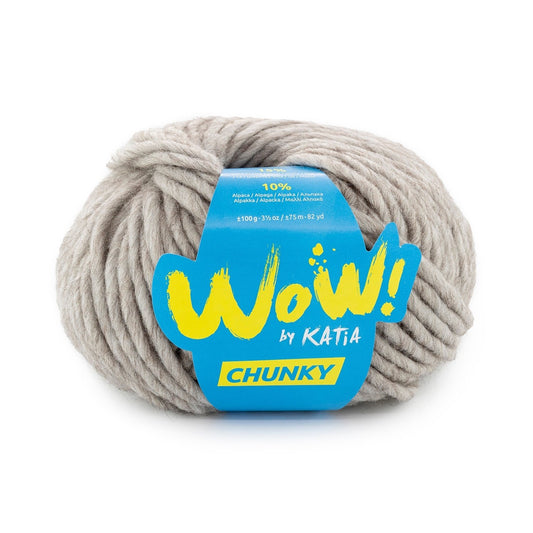 Katia WOW Chunky breigaren in licht nerts - 75% wol, 15% wol, 10% alpaca