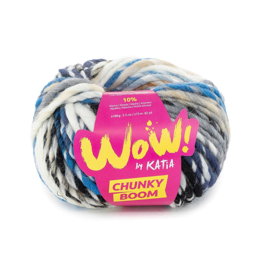 Katia WOW Chunky Boom in kleur 309 - Ideaal voor breien en haken van oversized kleding