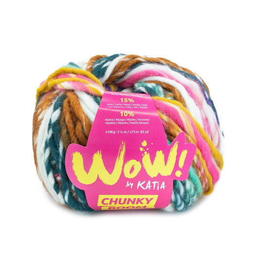 Katia WOW Chunky Boom in kleur 302 - Perfect voor mutsen en sjaals