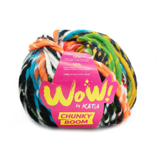 Katia WOW Chunky Boom in kleur 305 - Ideaal voor breien en haken van oversized kleding