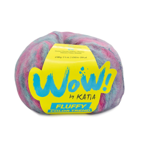Katia WOW! Fluffy Color Trend 300 – Pluizig breigaren voor warme projecten