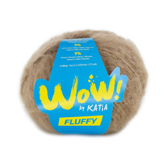 Katia WOW Fluffy breigaren camel - ideaal voor sjaals