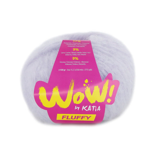 Katia WOW Fluffy breigaren mauve - ideaal voor accessoires
