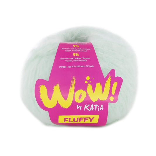 Katia WOW Fluffy breigaren zeer licht groen - duurzaam en zacht