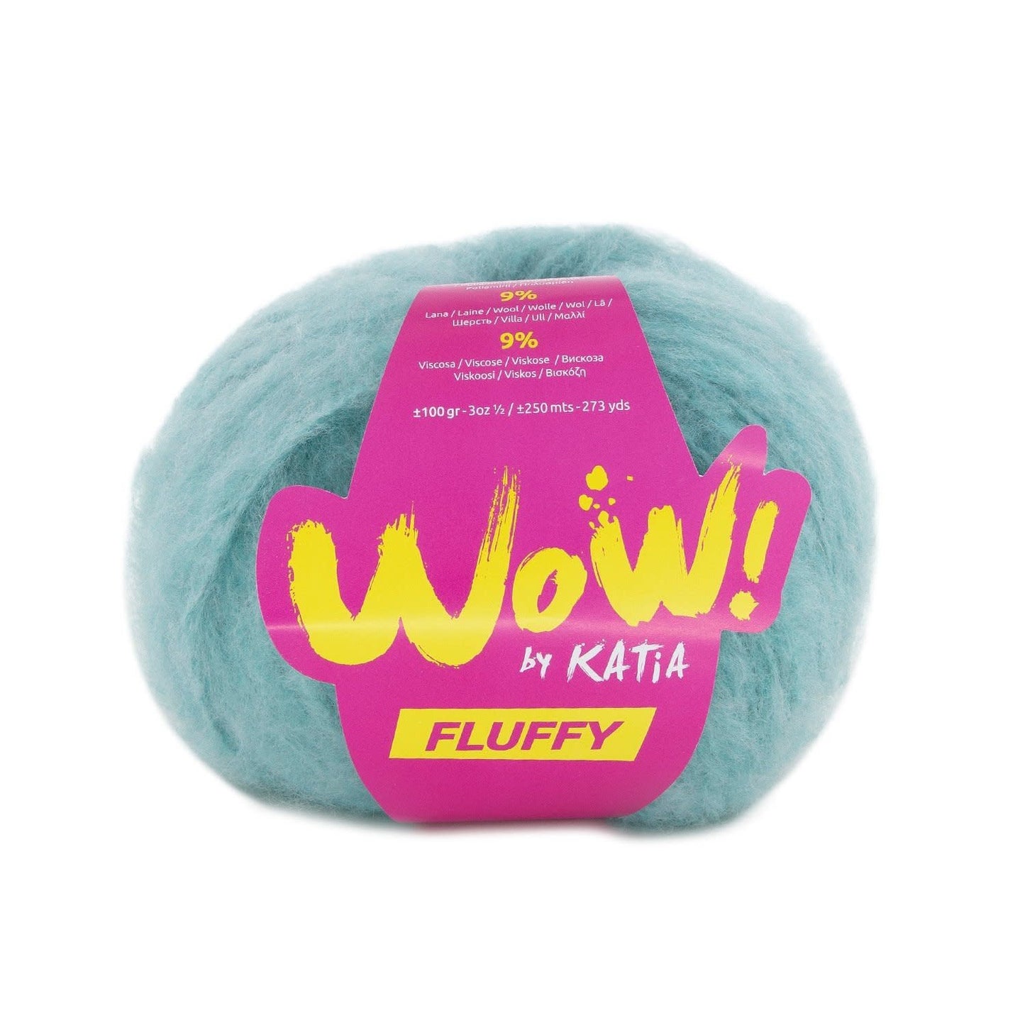 Katia WOW Fluffy breigaren aqua - ideaal voor brei projecten