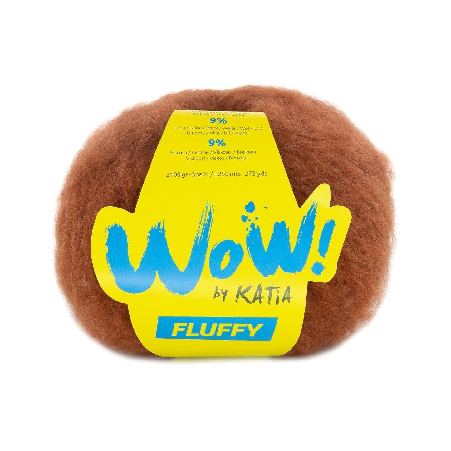 Katia WOW Fluffy breigaren bruin - perfect voor truien