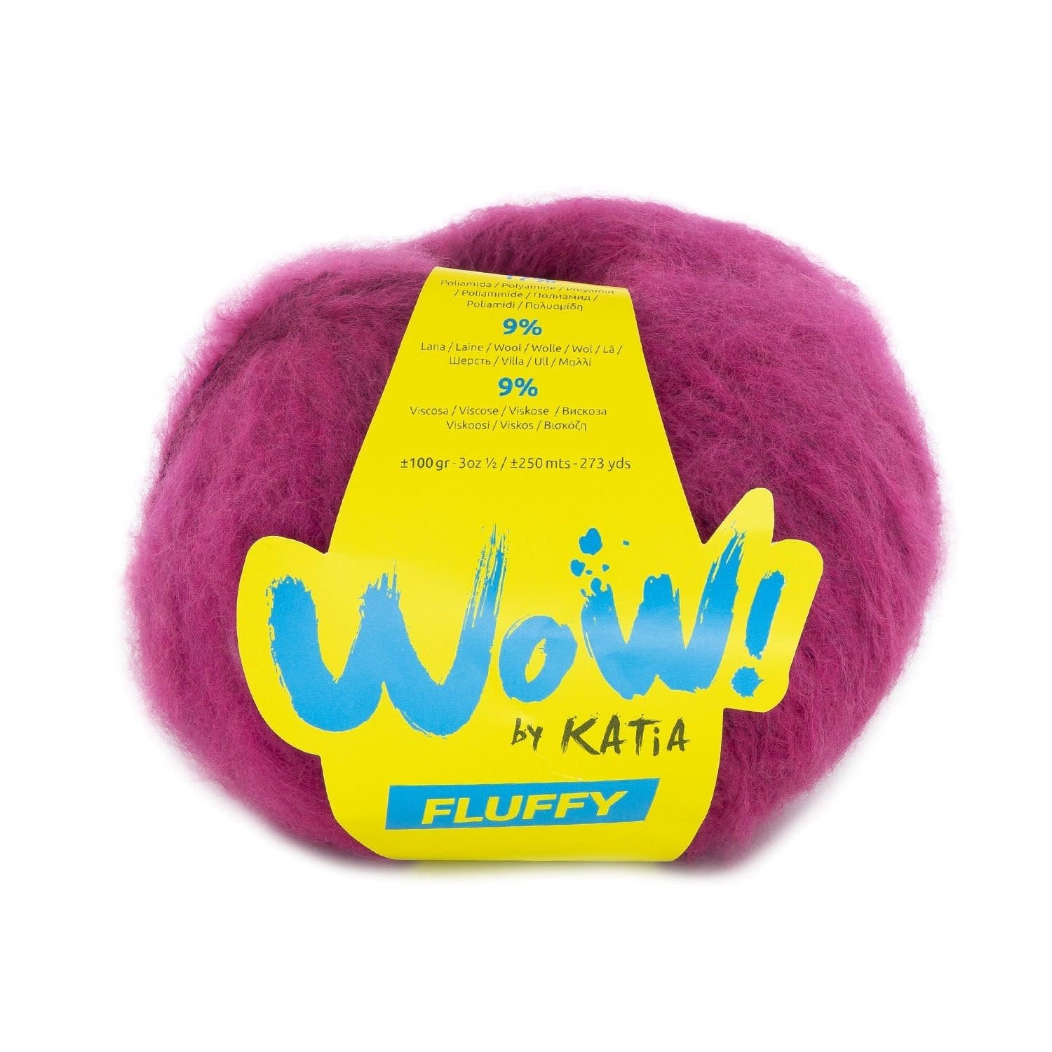 Katia WOW Fluffy breigaren hard roze - duurzaam en zacht