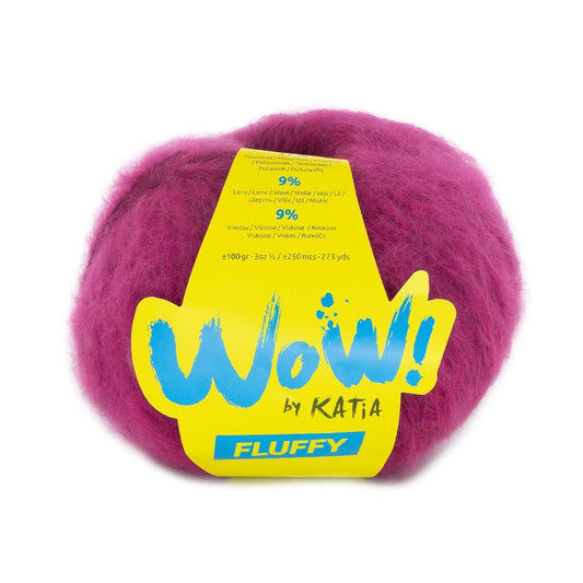 Katia WOW Fluffy breigaren hard roze - duurzaam en zacht