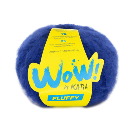 Katia WOW Fluffy breigaren helder blauw - ideaal voor brei projecten