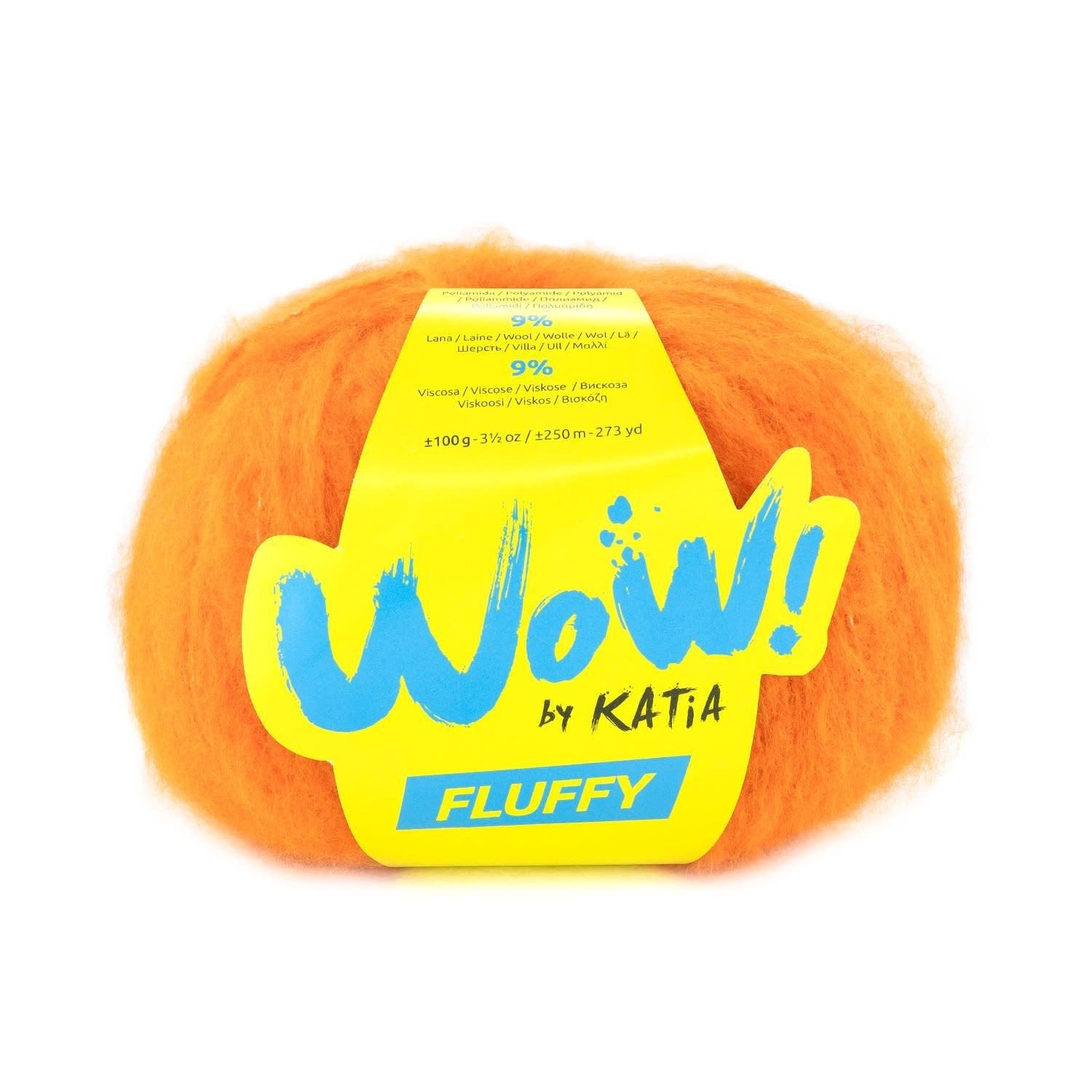 Katia WOW Fluffy breigaren oranje - perfect voor truien