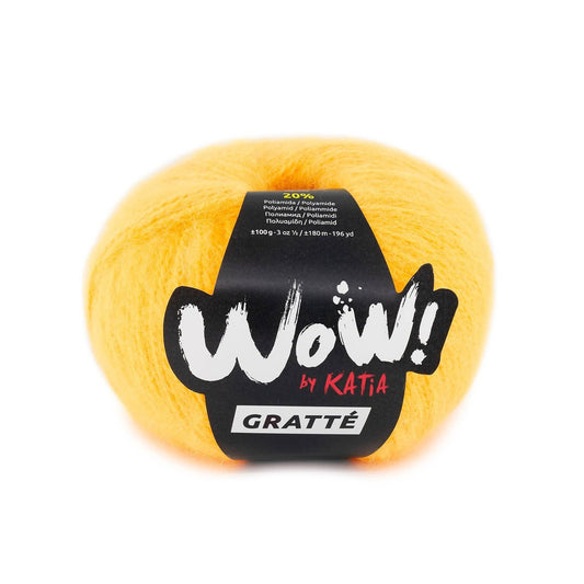 Katia WOW! Gratté breigaren in neon oranje - pluizig effect voor stijlvolle ontwerpen