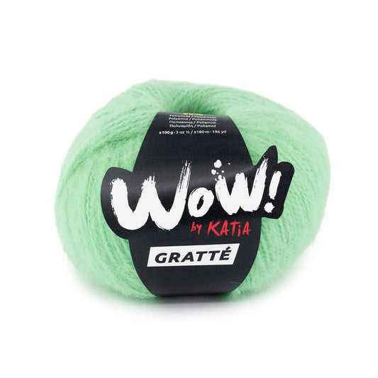 Katia WOW! Gratté breigaren in fluor munt - pluizig effect voor trendy ontwerpen