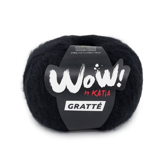 Katia WOW! Gratté breigaren in zwart - zachte textuur voor stijlvolle projecten