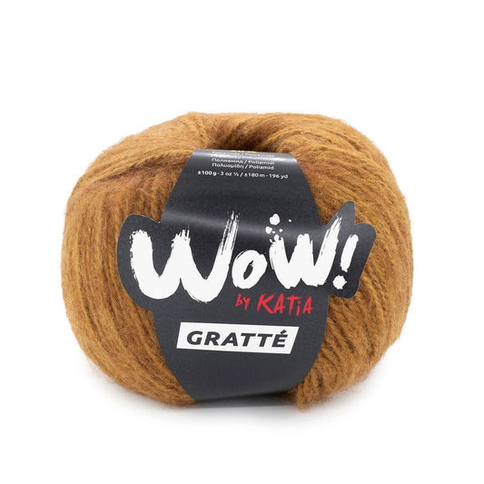 Katia WOW! Gratté breigaren in camel - pluizig effect voor stijlvolle projecten