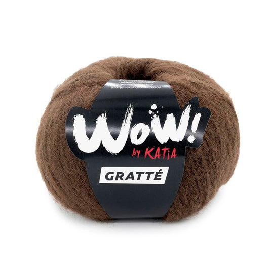 Katia WOW! Gratté breigaren in bruin - zachte textuur voor trendy ontwerpen