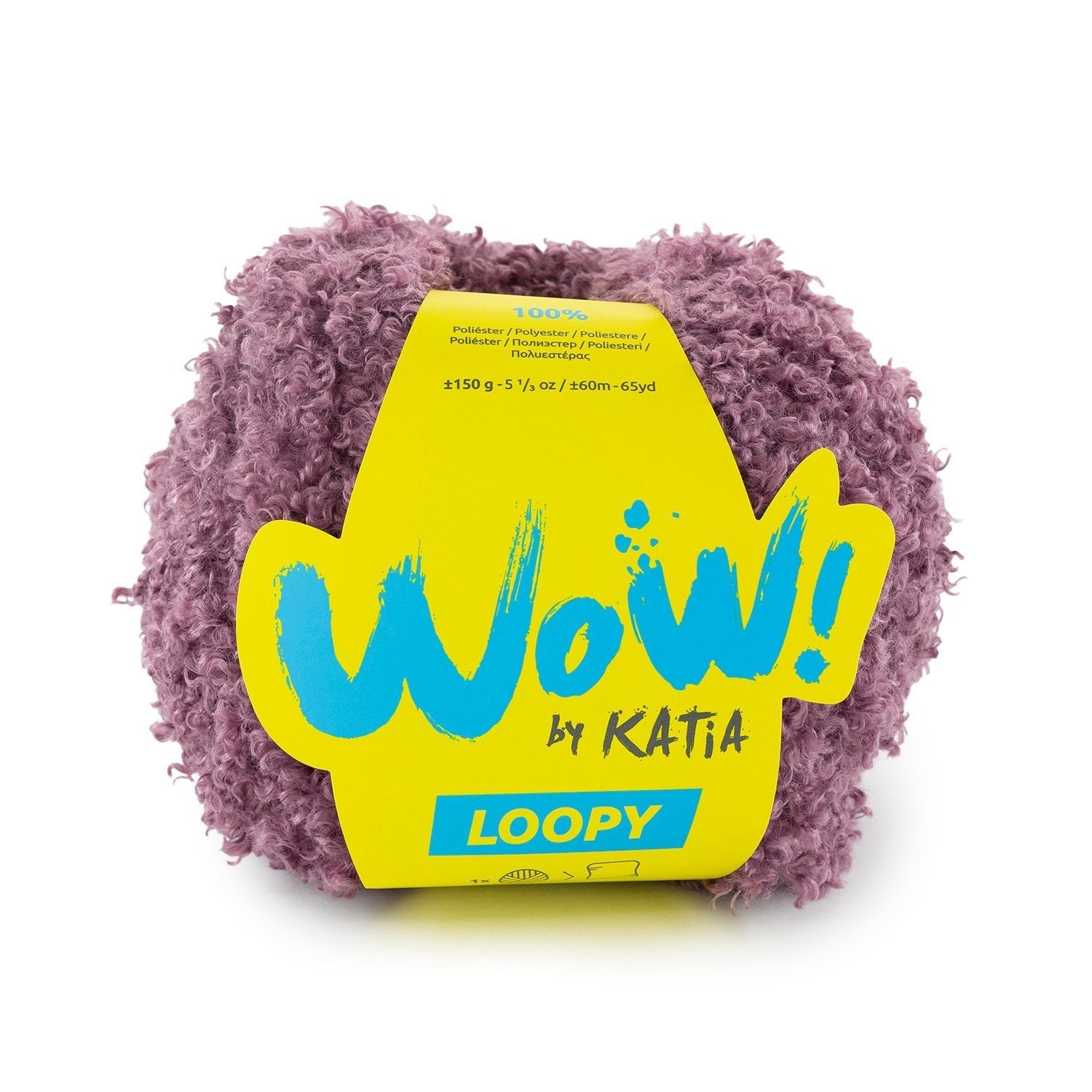 Katia WOW Loopy 163 pruim – Knuffelzacht bouclé-garen voor winterse creaties