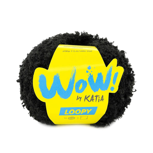 Katia WOW Loopy breigaren zwart - stylish garen voor moderne ontwerpen