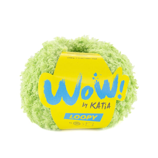 Katia WOW Loopy breigaren groen - natuurlijk garen voor buitenkleding