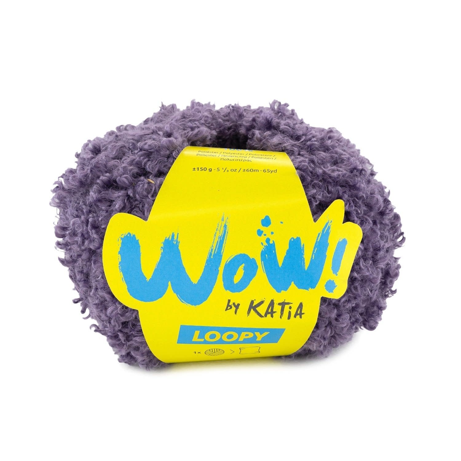 Katia WOW Loopy breigaren paars - kleurrijk garen voor creaties