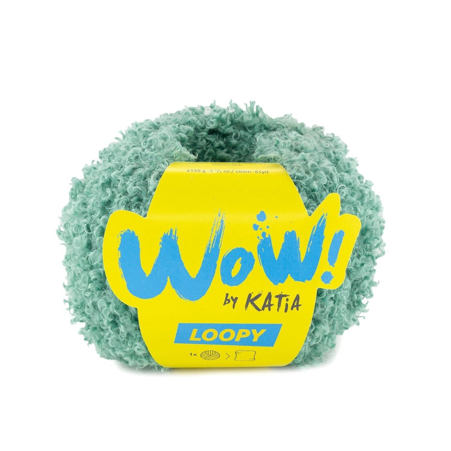 Katia WOW Loopy breigaren mint - fris garen voor accessoires